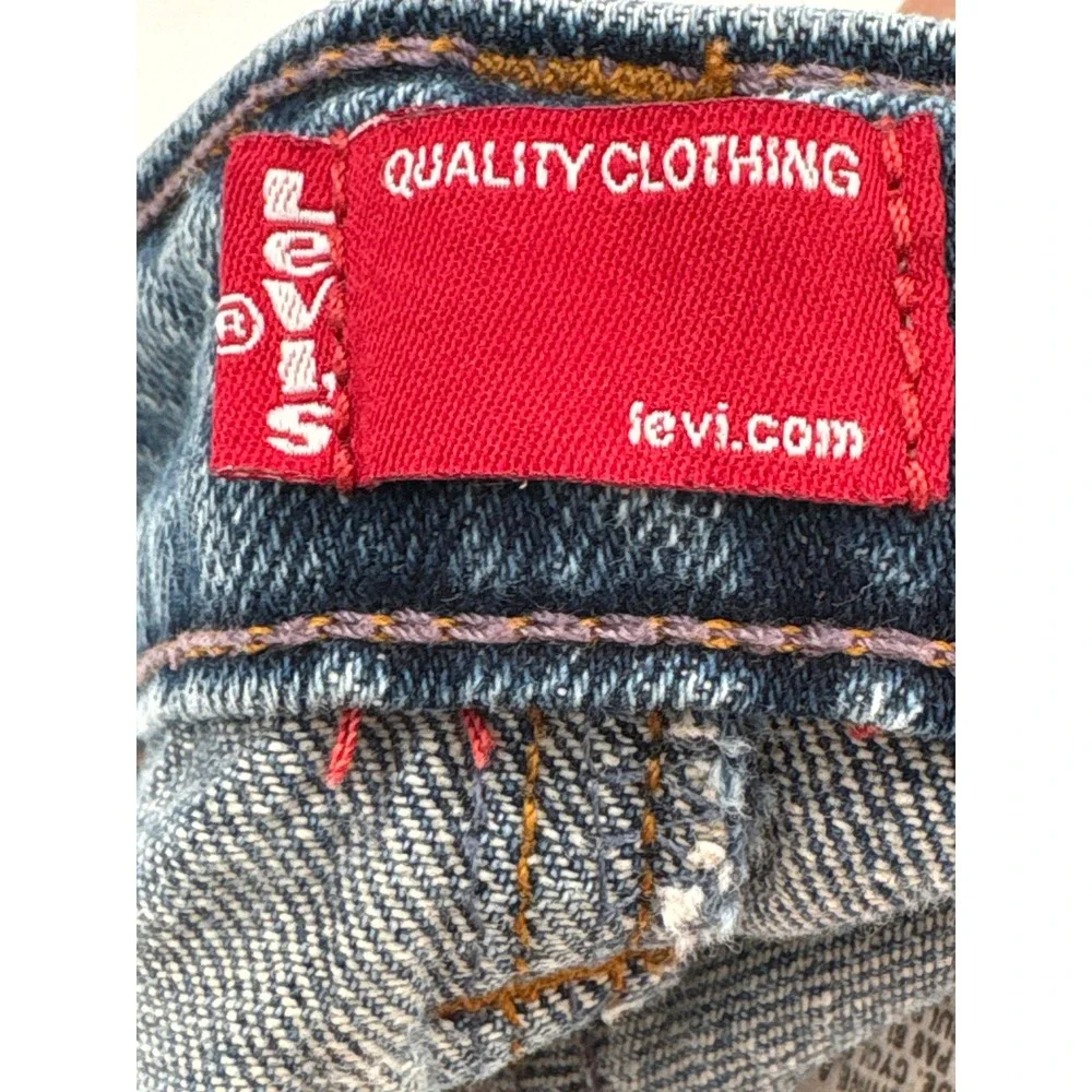 Vintage Levi's Skirt Jean Denim Mini‎ Women Juniors 9  32 Waist Size Medium Blue
